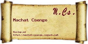 Machat Csenge névjegykártya